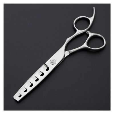 5.75 Inch Texture Trimming Scissors,Hole Hairdressing Scissors,6-Tooth Thinning Scissors,Household Hairdressing Scissors,Hairdressing Scissors for Barbers Hair Cutting Shears