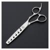 5.75 Inch Texture Trimming Scissors,Hole Hairdressing Scissors,6-Tooth Thinning Scissors,Household Hairdressing Scissors,Hairdressing Scissors for Barbers Hair Cutting Shears view 1