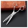 5.75 Inch Texture Trimming Scissors,Hole Hairdressing Scissors,6-Tooth Thinning Scissors,Household Hairdressing Scissors,Hairdressing Scissors for Barbers Hair Cutting Shears view 2