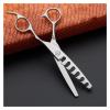 5.75 Inch Texture Trimming Scissors,Hole Hairdressing Scissors,6-Tooth Thinning Scissors,Household Hairdressing Scissors,Hairdressing Scissors for Barbers Hair Cutting Shears view 4