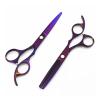 5.5 Inch Or 6 Inch Barber Shop,Hairdressing Scissors,Hair Salon Supplies,Professional Hairdressing Scissors,Flat-Cut Hair Thinning Scissors Hair Cutting Shears(Purple Set) view 1