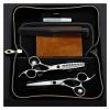 5.5 Inch Hand-Handled Hairdressing Scissors,Barber Scissors,Flat Scissors,Dental Scissors,Haircutting Suit for Barbers Hair Cutting Shears view 2