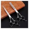 6.0 Inch Slub Handle Hairdressing Scissors,Barber Scissors,Flat Cut,Dental Scissors,Hairdresser Special Haircut Set,Household Haircut Set Hair Cutting Shears view 4