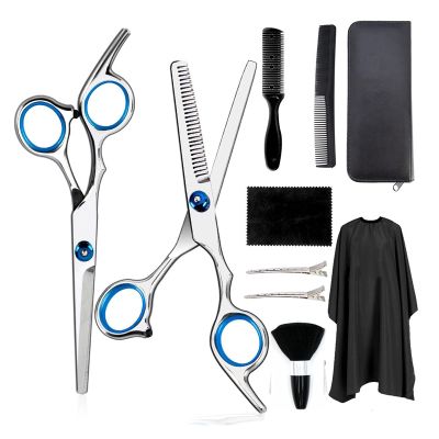 3/10pcs Hair Scissor 6 Inch Barber Hairdressing Cutting Professional Shear Stainless Steel Thinning Scissor Barbershop Salon Set Hair Cutting Shears(Gold)
