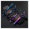 5.5 Inch Or 6 Inch Barber Shop,Hairdressing Scissors,Hair Salon Supplies,Professional Hairdressing Scissors,Flat-Cut Hair Thinning Scissors Hair Cutting Shears(Black Thinning) view 3