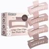 FRAMAR Large Claw Clips For Thick Hair  Large Hair Clip For Thick Hair, Big Hair Clips For Women, Claws Clips For Women, Pink Hair Clips, Pink Claw Clip - 4 Pack Non Slip Matte Finish view 1