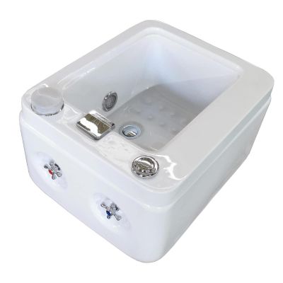 WYOERN Acrylic Pedicure Sink Foot Bath Spa with Heat and Massage Foot Bath Tub Hot and Cold Adjustment Pedicure Foot Spa Massage Manicure Pedicure Spa Bathtub Colorful Light Surfing (Size : Bath)