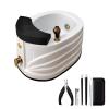 WYOERN Pedicure Foot Spa Foot Bath Basin Pedicure Bowl with Pedicure Foot Rest Acrylic Foot Bath Colorful Light Surfing Oval Footbath Massage Stress Relief for Fatigue (Size : Bath+Pedicure) view 1