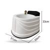 WYOERN Pedicure Foot Spa Foot Bath Basin Pedicure Bowl with Pedicure Foot Rest Acrylic Foot Bath Colorful Light Surfing Oval Footbath Massage Stress Relief for Fatigue (Size : Bath+Pedicure) view 3