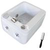 Acrylic Pedicure Sink Foot Bath Spa With Heat And Massage Foot Bath Tub Hot And Cold Adjustment Pedicure Foot Spa Massage Manicure Pedicure Spa Bathtub Colorful Light Surfing ( Size : Bath+pedicure ) view 1