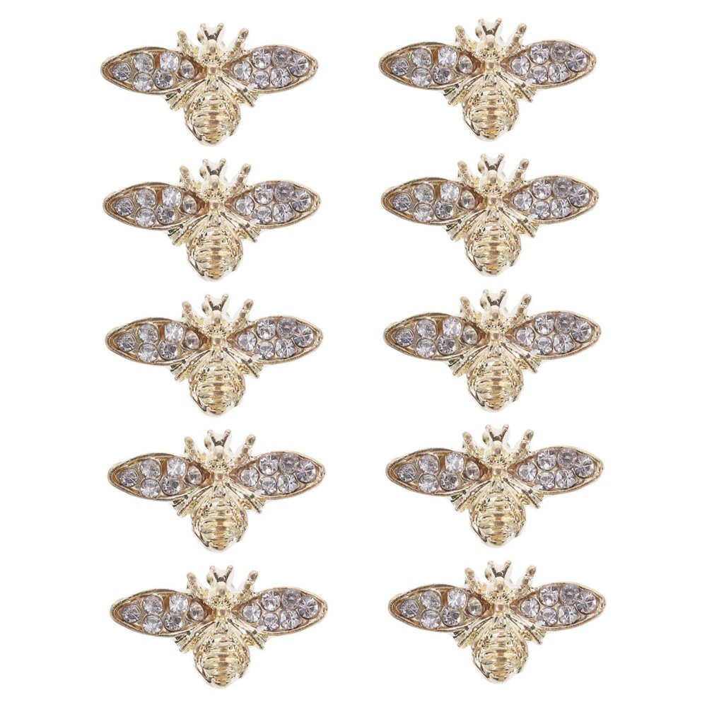 FOMIYES 10pcs Bee Rhinestones Nail Art Accessories for Wedding Ceremony Decorations Mini Crystals Nail Charm Jewelry Crystal 3D Art Decoration Jewelry