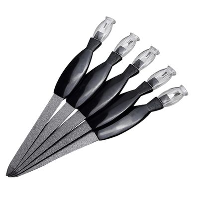 12pcs Dual-use Stainless Steel Nail Tool Dead Skin Fork Cuticle Remover for Manicure Nail Files Trimmers Black