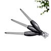 12pcs Dual-use Stainless Steel Nail Tool Dead Skin Fork Cuticle Remover for Manicure Nail Files Trimmers Black view 3