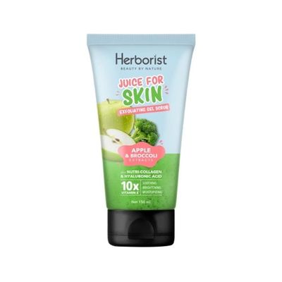 Herborist Juice For Skin series Exfoliating Gel Scrub 150ml Apple & Broccoli (Pack of 1)