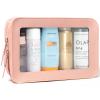 LETGO Clear Toiletry Bag, Portable Travel Makeup Pouch with Zipper, TSA Approved Organizer, PVC Cosmetic for Airport Airline Compliant Pink Car Accessories for Women (Pink) view 1