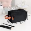 kamumanni Toiletry Bag for Men, 2 Layer Toiletry Bag for Travel, Portable Shaving Bag for Toiletries Accesories, Oxford Cloth, Black view 2