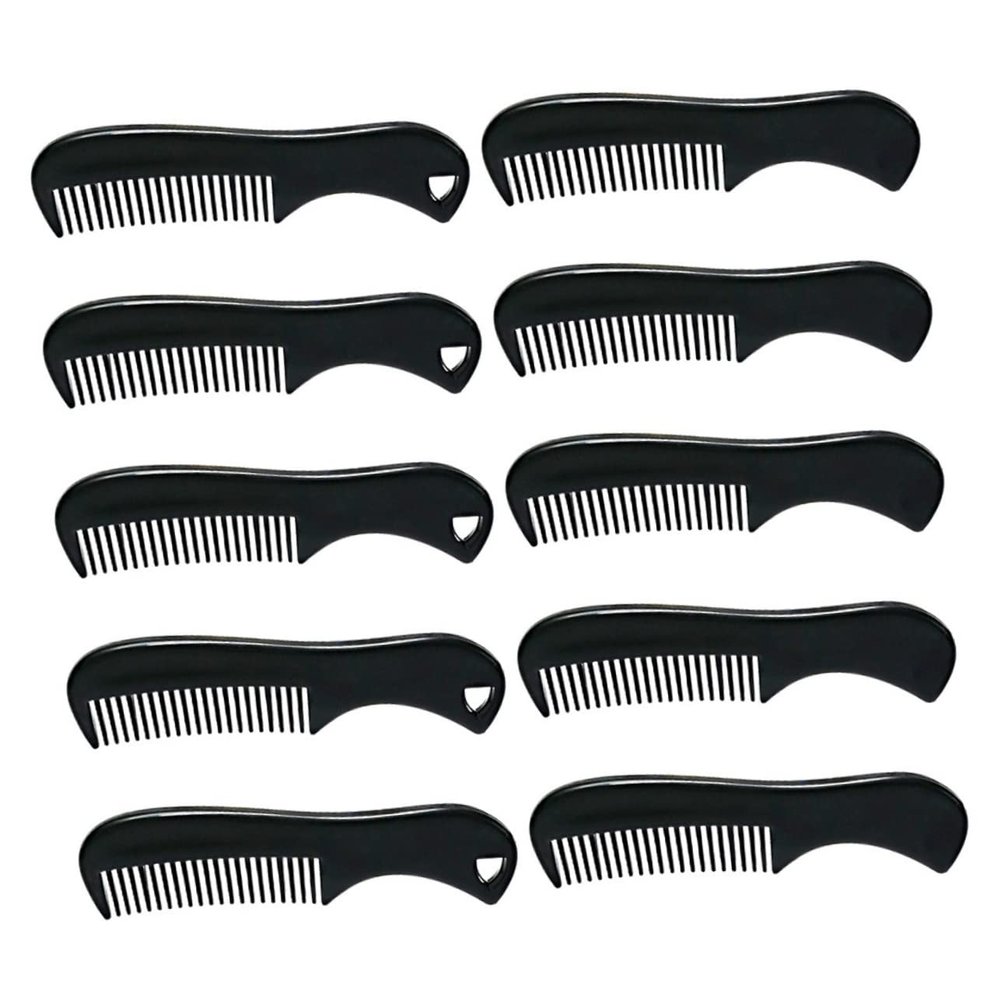 10Pcs Pocket Sized Beard Comb for Men Mini Styling Combs Retro Design for Hair Grooming the Go for Travel Everyday Use