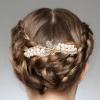 FOMIYES Bridal Hair Comb Rhinestones and Elegant Wedding Hair Accessory for Brides and Bridesmaids Lightweight Side Comb for Special Occasions view 3
