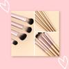 4 Soft Synthetic Eyeshadow Brush Kit - For Blending or Concealer. Eyeshadow brush set with case by aura. Eye makeup brushes and tools. Professional eyeshadow brushes. Brochas para sombra de ojos. view 2
