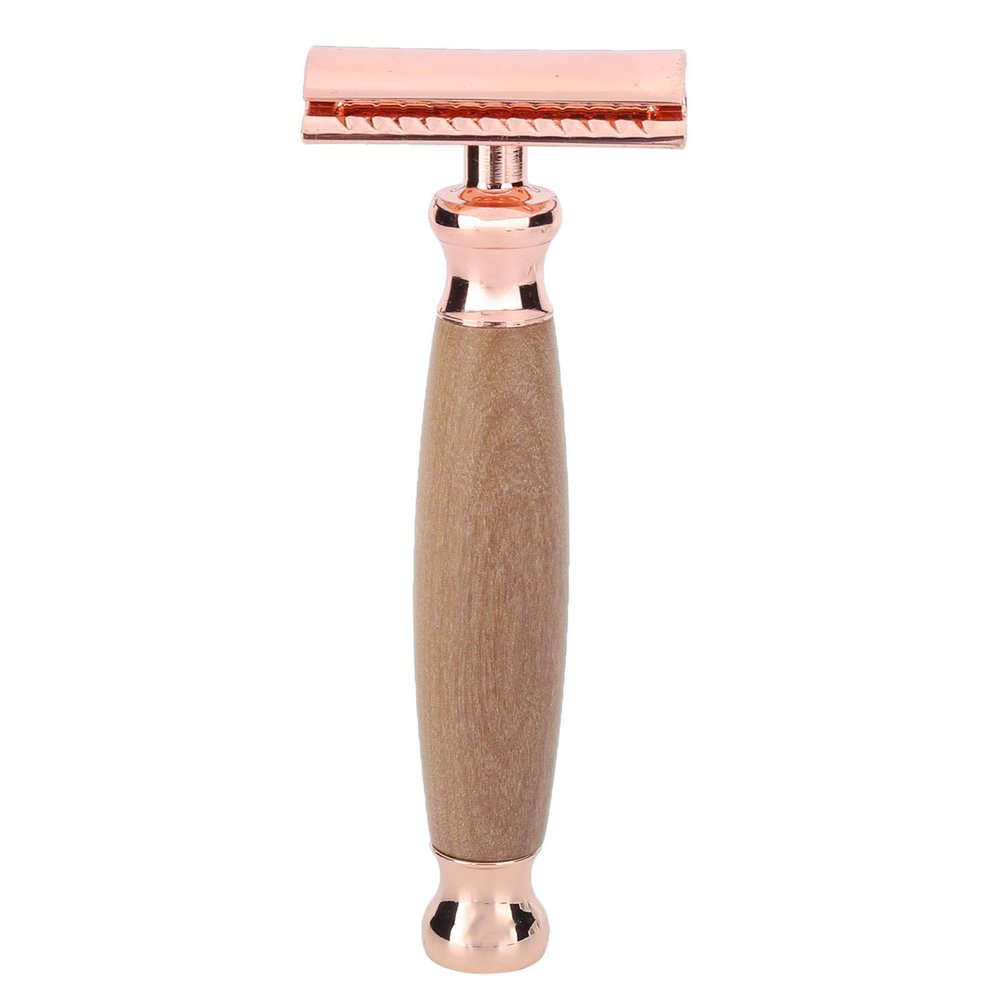MARURY Wooden, Men with Wooden Handle Portable Double Edge Beard Body Hair Clipper (Color : F2)