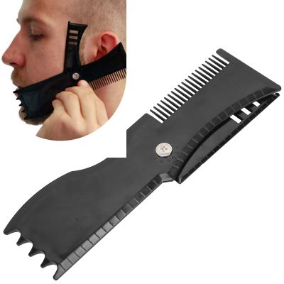 Adjustable Beard Shaping Tool with Comb,Beard Styling Template for Men 360 Rotating Beard Styling Tool for Trimming Hairline Neckline Goatee
