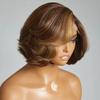 13x6 Body Wave Highlights 4T27 Short Bob Human Hair Wig HD Transparent Lace Front Wig Brazilian Hair honey blonde 4/27 Color 150% Density Short wig Wave Pre Plucked With Baby Hair Women view 3