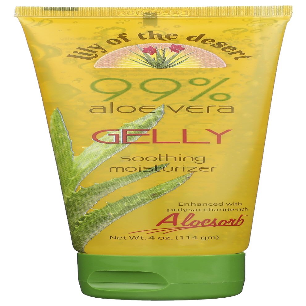 Lily Of The Desert 99% Aloe Vera Gelly Soothing Moisturizer, 4 Ounce (Pack of 3)