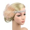 1920S Flapper Headbands Rhinestone Headpiece With Peacock Feather Hair Accessories Showgirl Headpiece view 1