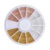 Mesiyun 3D Nail Art Rhinestones Nail Metal Caviar Beads Sparkle Charms Pearls Fashion Nail Art Decorations 4 Wheels view 2