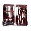 19 Pieces Manicure Set Professional Nail Clippers kit Stainless Steel Manicure kit Nail Care Tools with Luxurious Leather case view 2