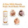 Nasola Kojic Acid Body Wash  Turmeric & Vitamin C Brightening Cleanser, Moisturizing Exfoliating Shower Gel for Women & Men  11.8 fl oz view 4