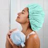 Reusable Shower Cap for Women, Large Waterproof Shower Essentials Bonnet Washable Elastic Band Bath Hair Wrap Hat for Long Hair, Braids(Mint Green) view 4