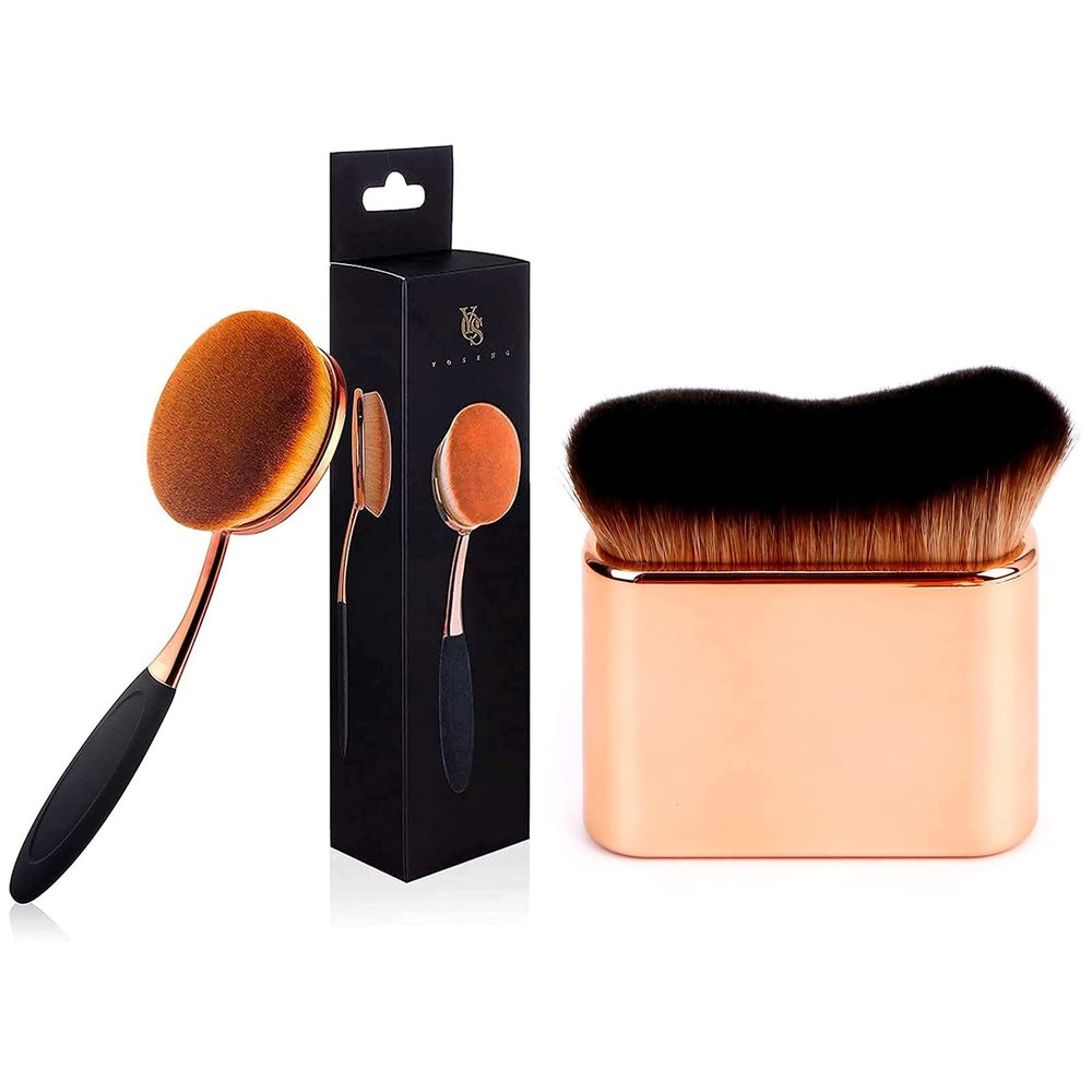Yoseng Self Tan Brush Set - Kabuki Brush Applicator for Body and Face Self Tanning