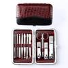12 Pieces Manicure Set Professional Nail Clippers kit Stainless Steel Manicure kit Nail Care Tools with Luxurious Leather case view 4