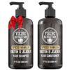 Viking Revolution Spiced Vanilla Mens Shampoo and Conditioner Set with Biotin and Jojoba Oil - Natural Hair Shampoo and Hair Conditioner for Men with Vitamin B5 - Mens Shampoo for Thinning Hair (17Oz) view 1