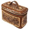 CHALLENGER Unisex Western Tooled Leather Cosmetic Dopp Kit Toiletry Bag 18RTT10 view 2