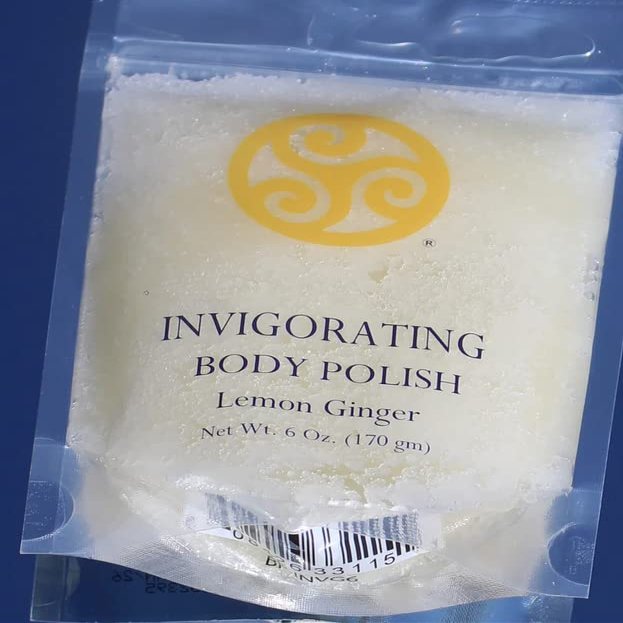 Body Polish - Lemon Ginger Natural Salt Scrub - 6 Ounce