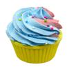 Dezicakes Cupcake Fizzy Organic Bath Bomb for Women- Pink & Blue Cupcake Bath Bomb view 1