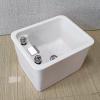 Acrylic Massage Footbath Foot Massager Foot Bath Tub Salon Massage Equipment Feet Spa Tub Massage Foot Adjustable Temperature Health Manicure Basin Suqare Manicure Footbath ( Size : Bath+pedicure ) view 2