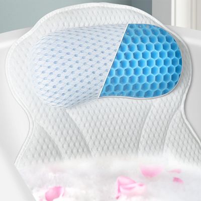 Anevna Bath Pillow Bathtub PillowBath Pillows for Tub Neck and Back Support, Bath Tub Pillow Headrest with Soft 4D Mesh Fabric