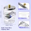 Crystal Disinfection Glass Cup Acrylic Liquid Powder Dappen Dish with Stainless Steel Metal Lid Glassware Tool For Nail Art Pack of 2 (HJ-NAPB028-2pcs) view 3