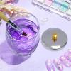Crystal Disinfection Glass Cup Acrylic Liquid Powder Dappen Dish with Stainless Steel Metal Lid Glassware Tool For Nail Art Pack of 2 (HJ-NAPB028-2pcs) view 4