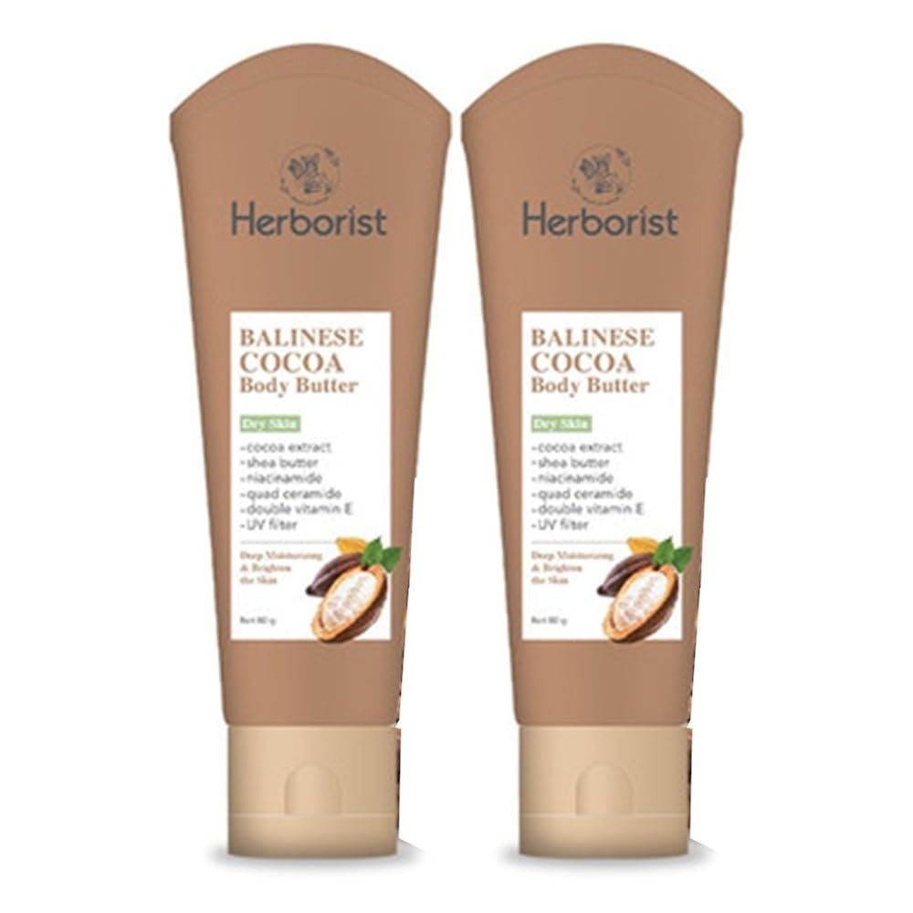 Herborist, Body Butter, 80g, Balinese Cocoa (Pack of 2)