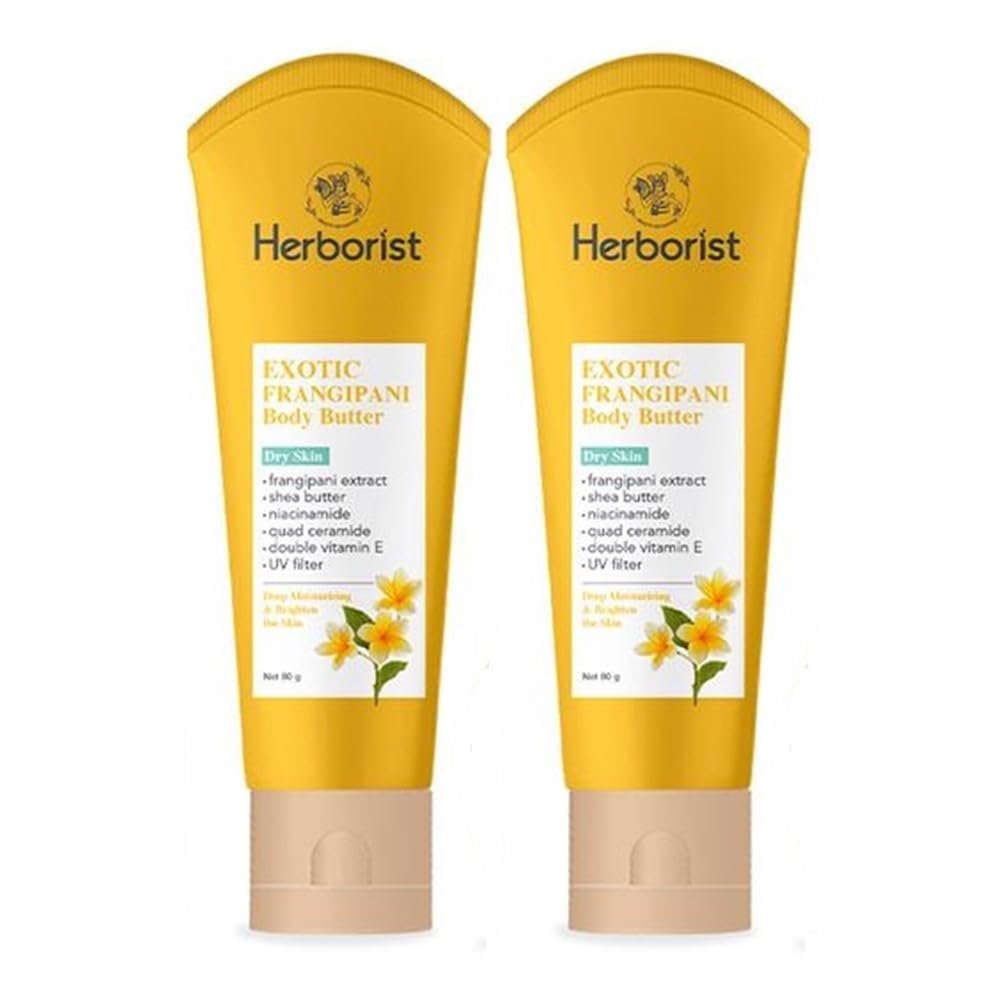 Herborist, Body Butter, 80g, Exotic Frangipani (Pack of 2)
