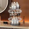 YCIA&DONE 360 Rotating Makeup Organizer and Storage for Vanity Countertop 3 Tiers, High Capacity Cosmetic Skincare Perfume Organizers for Dresser Bathroom Lazy Susan (Smoky Gray) view 3