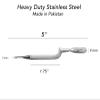 12pc Comfort Hold Easy Grip Ergonomically Angled Curved Cuticle Pusher Tool Heavy Duty 5" Double Ended Pusher & Cleaner - Premium Pakistan Stainless Steel view 3
