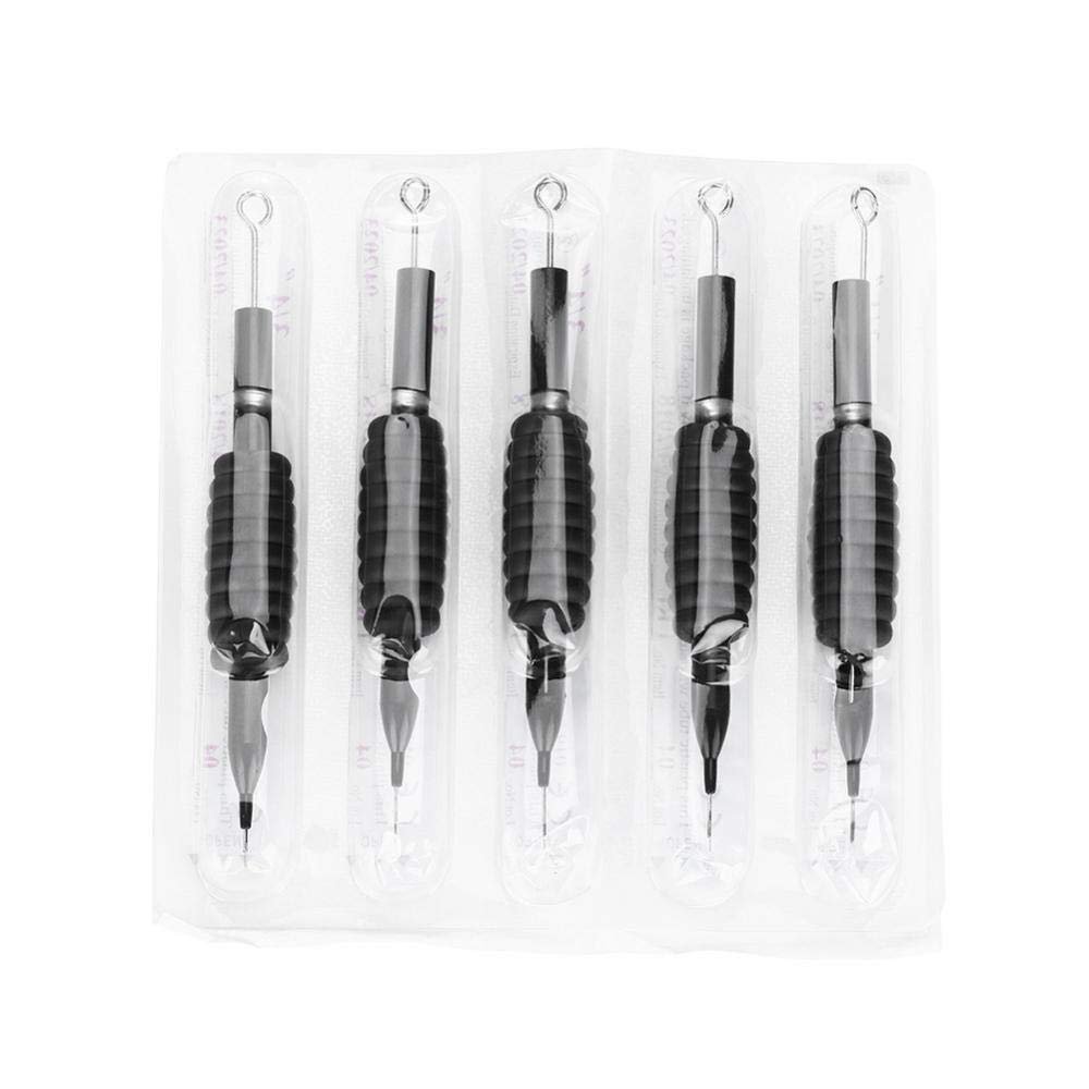 Tattoo Needles and Tube Combo, 5 PCS Disposable Tattoo Needle Silicone Grip Makeup Beauty Tools Professional Tattoo Tube with Assorted Pre-sterilized Tattoo Needles Stick and Poke Tattoo (Color : 1RL