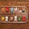 3D Nails Flower Art, 10 Different Color For 3d Nails Art Bear and Ribbon, A Box of 10 Pcs Bear with Ribbon Nail Art Jewelry Accessories Crafts (Full Box) view 1