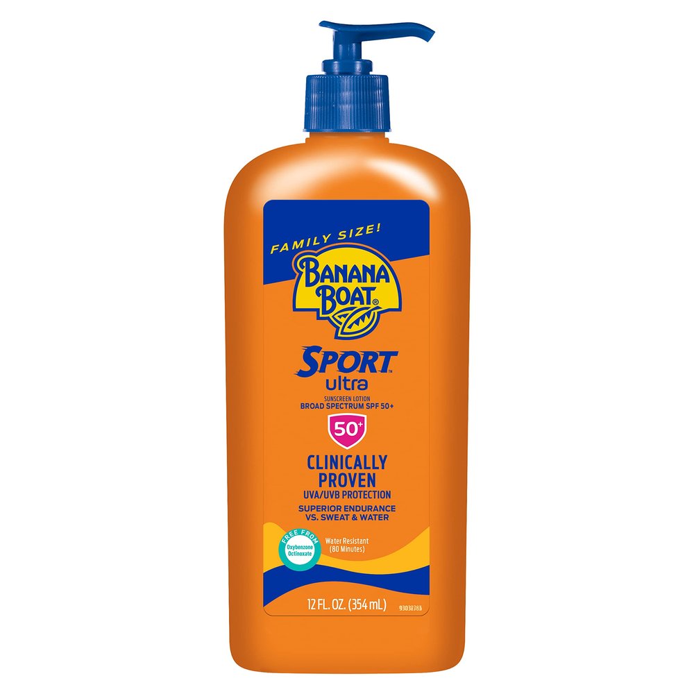 Banana Boat Sport Ultra SPF 50 Sunscreen Lotion, 12Fl Oz | Banana Boat Sunscreen SPF 50 Lotion, Oxybenzone Free, Sunblock, Family Size, 12Fl Oz (Pack of 1)