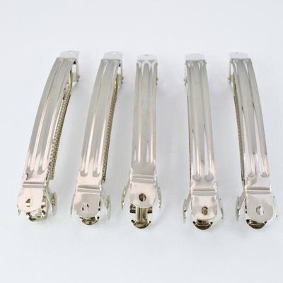 12 PCs Silver Hair Clips Metal Long Snap Hair Pins Barrette Clips Length 2.5, 2.75,3 inches,Hair Accessories,Wedding hair clip